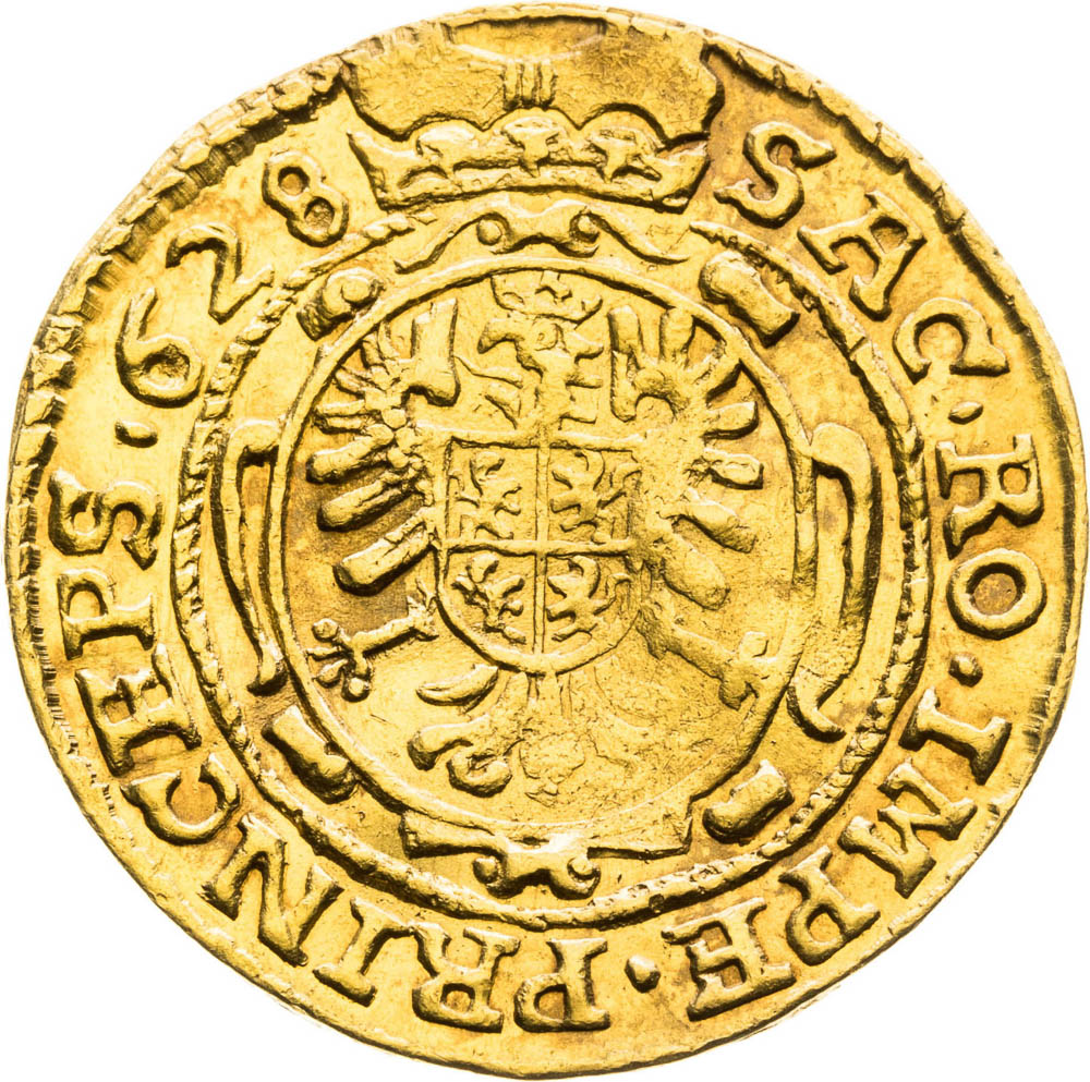 Dukát 1628 - reverz