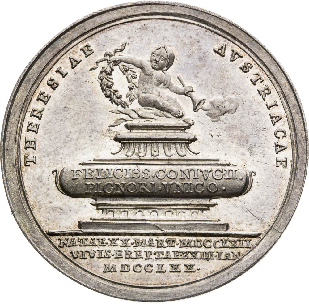 Stříbrná medaile 1770 - revers