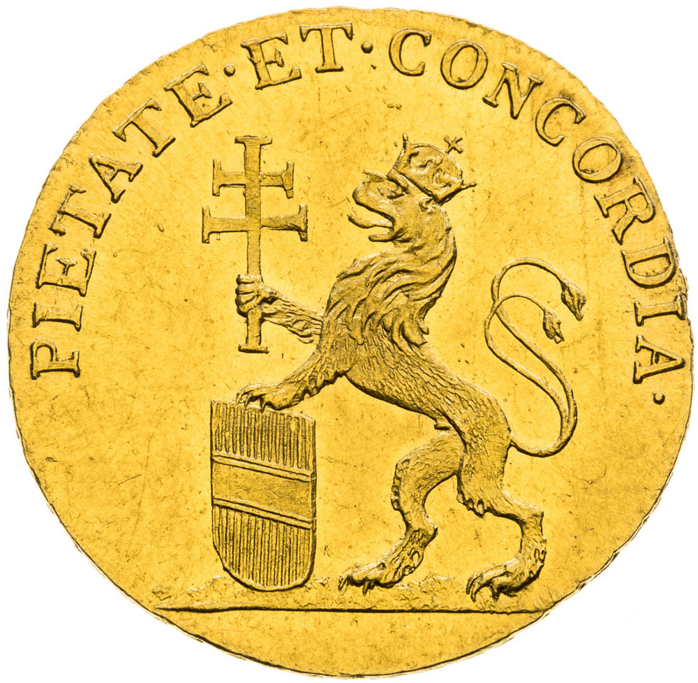 Zlatý žeton 1791 (3/4 Dukát) - revers