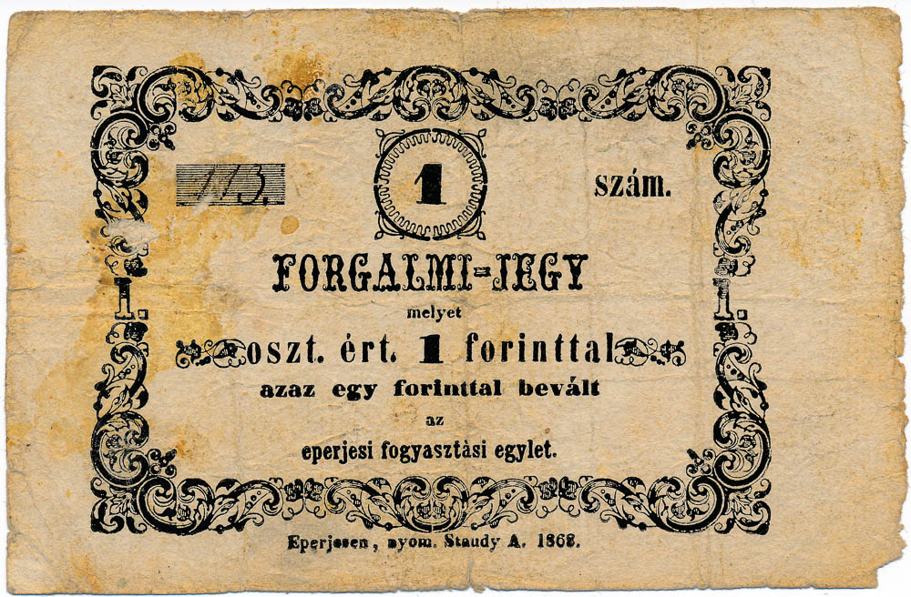 Forint 1868 - averz