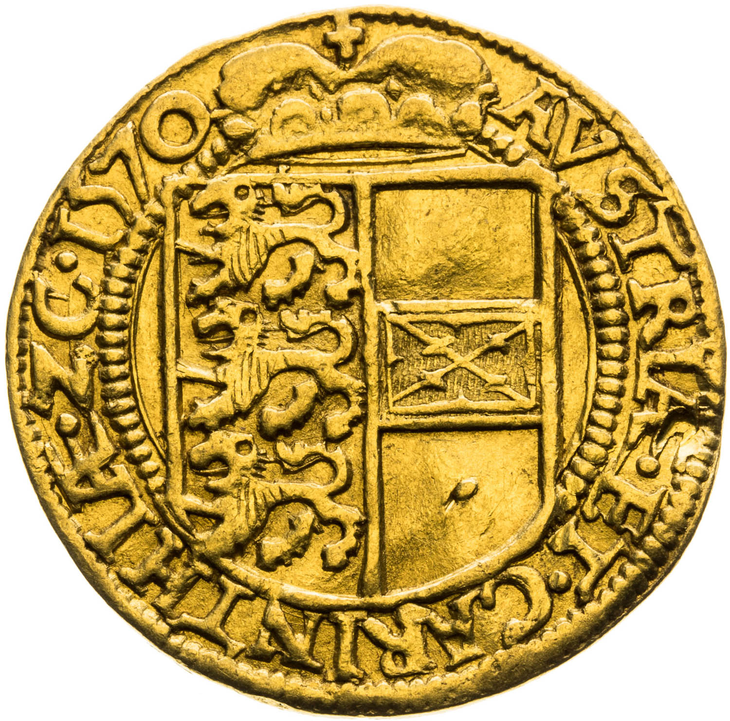 Dukát 1570 - reverz