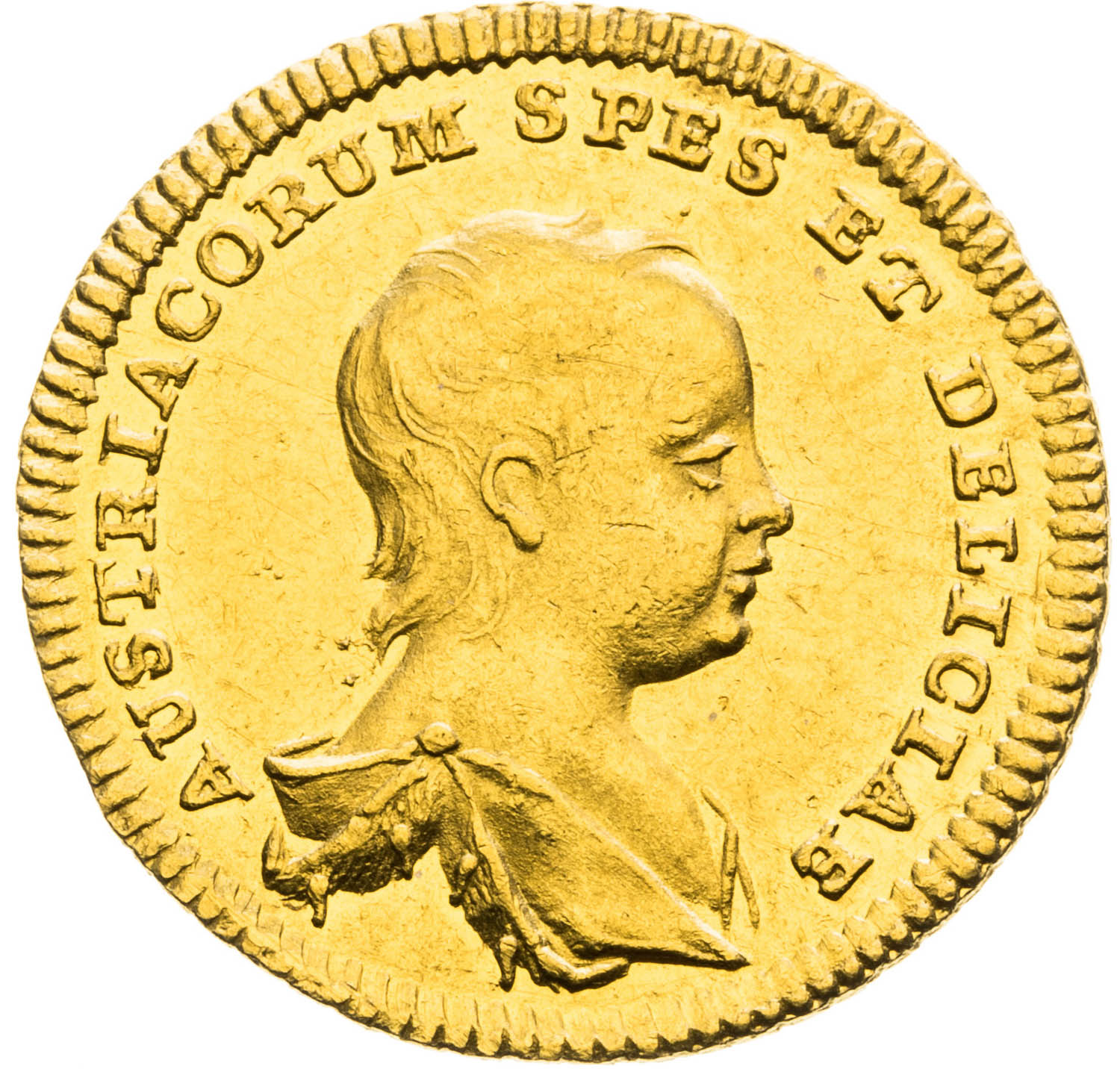 Gold token 1741 (1/2 Ducat) - front