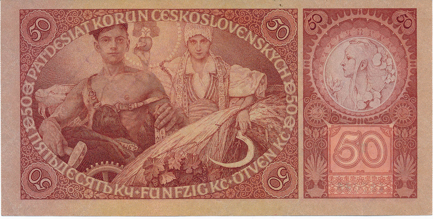 50 Koruna 1929 - back