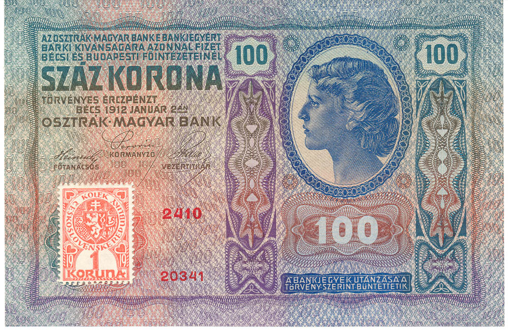 100 Corona 1912/1919 s. 2410 (stamp) - front