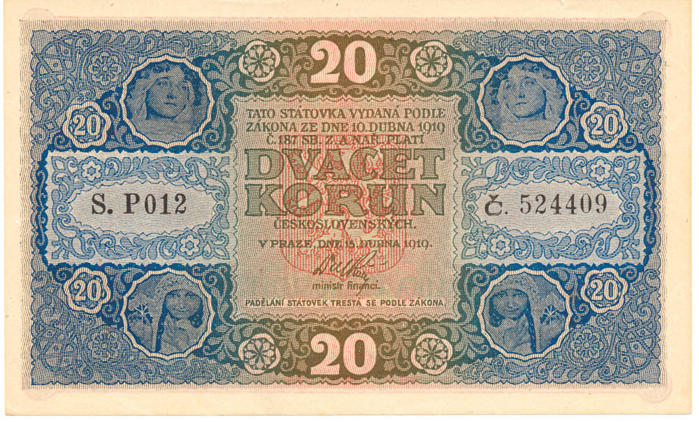20 Koruna 1919 - front