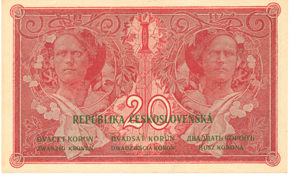 20 Koruna 1919 - back
