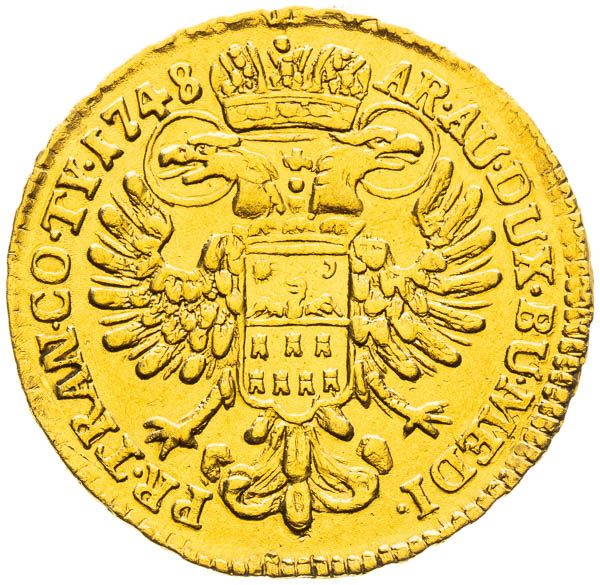 Dukát 1748 - reverz