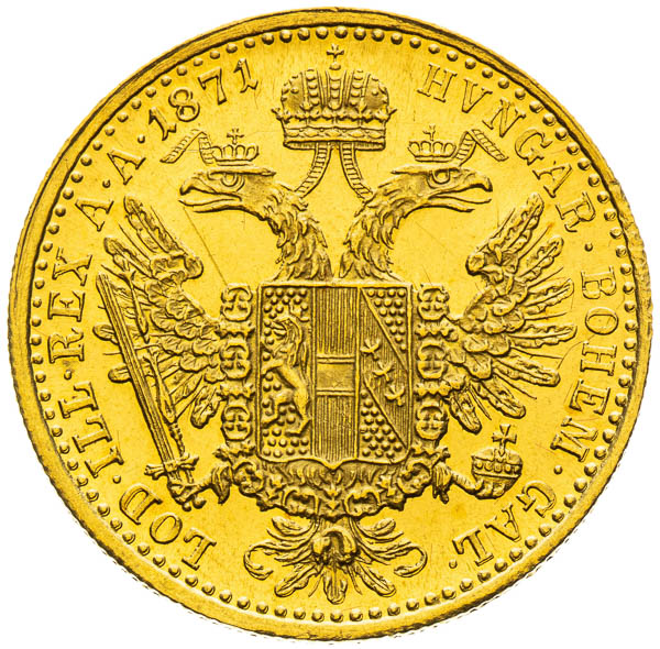 Dukát 1871 - reverz