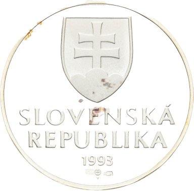 10 Sk 1993 (Strieborná replika), č. 770 - reverz