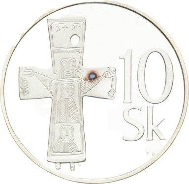 10 Sk 1993 (Strieborná replika), č. 770 - averz