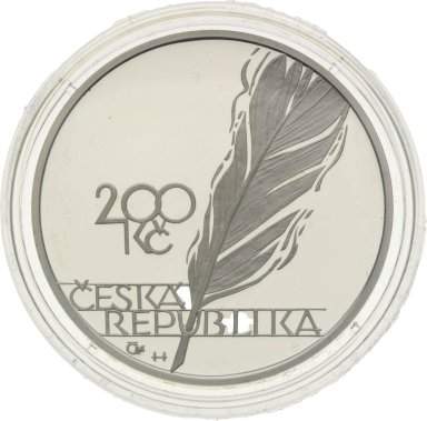 200 Kč 2003 Jaroslav Vrchlický - stříbrné pamětní mince ČNB - revers