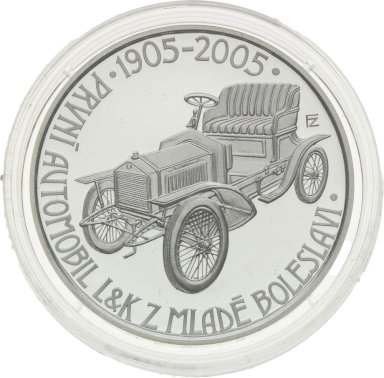 200 Koruna 2005 - 100th anniversary of the production of the first car in Mladá Boleslav - front