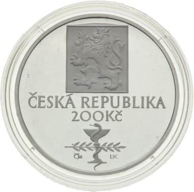 200 Kč 2003 Josef Thomayer - strieborné pamätné mince ČNB - reverz