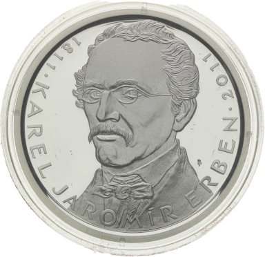 500 Kč 2011 Karel Jaromír Erben - stříbrné pamětní mince ČNB - avers