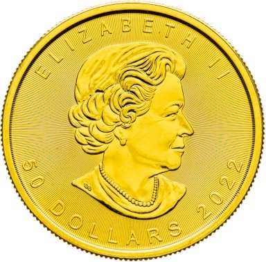 Gol coin Maple Leaf 1 ounce - back