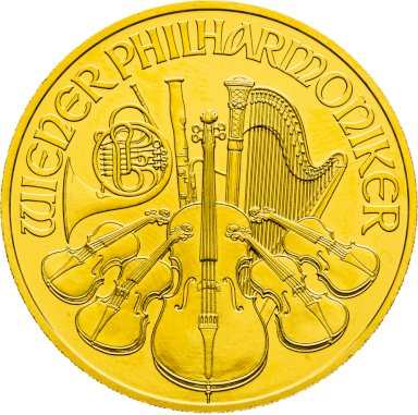 Gold coin Wiener Philharmoniker 1 ounce - front