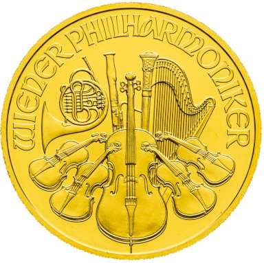 Gold coin Wiener Philharmoniker 1/2 ounce - front