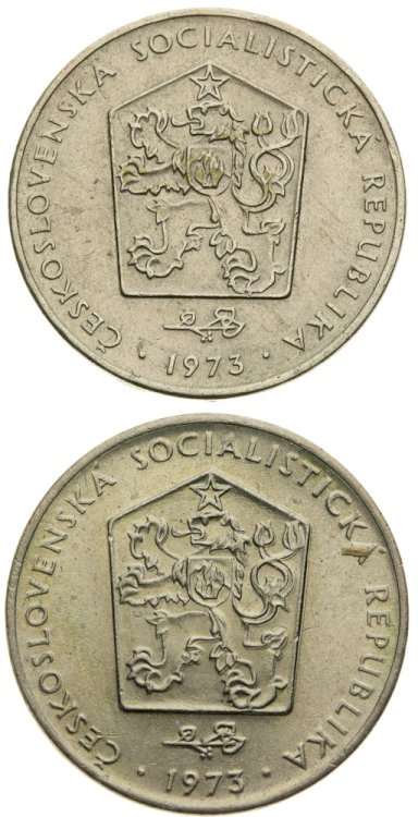 Lot 2ks 2 Korunových mincí 1973 - revers