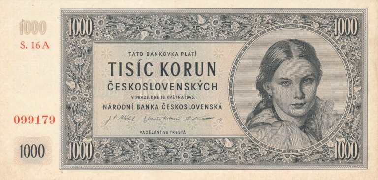 1000 Kčs 1945 s. 16 A (1)