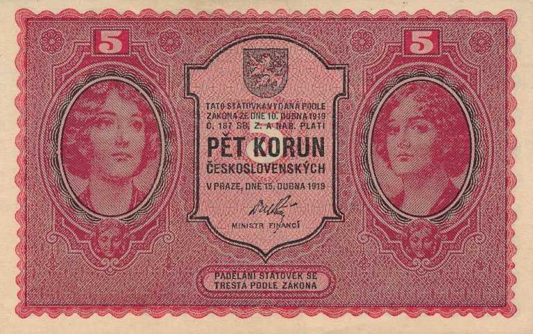 5 Koruna 1919 s. 0010 - front