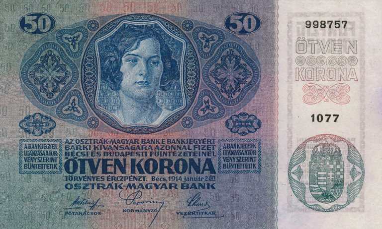 50 Koruna 1914 s. 1077 - front