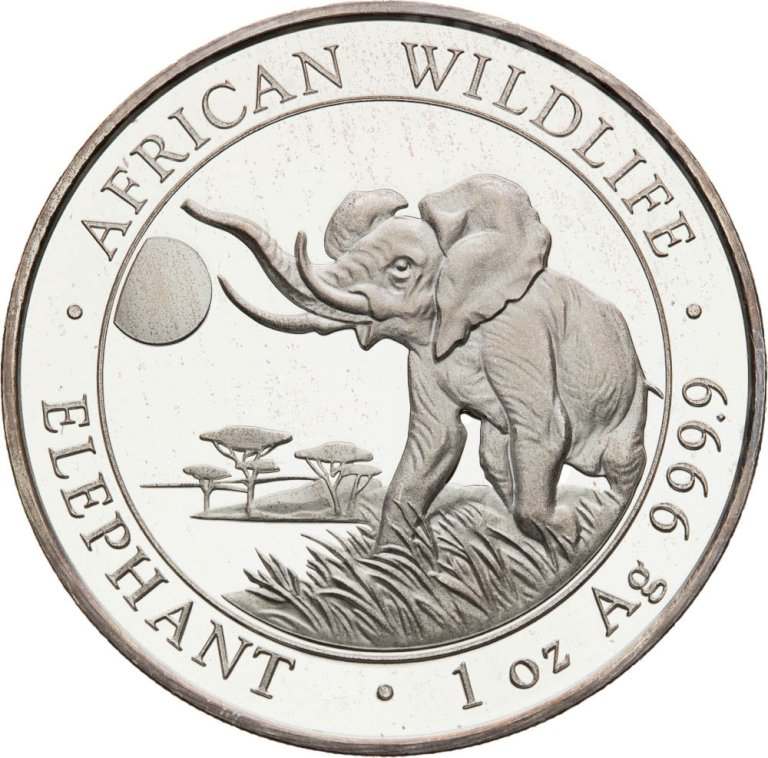 Investment silver African Wildlife (Elephant) - 1 ounce (special VAT adjustment)