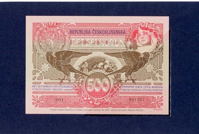 500 Kč 1919/2020 pamětní tisk Alfons Mucha (3)
